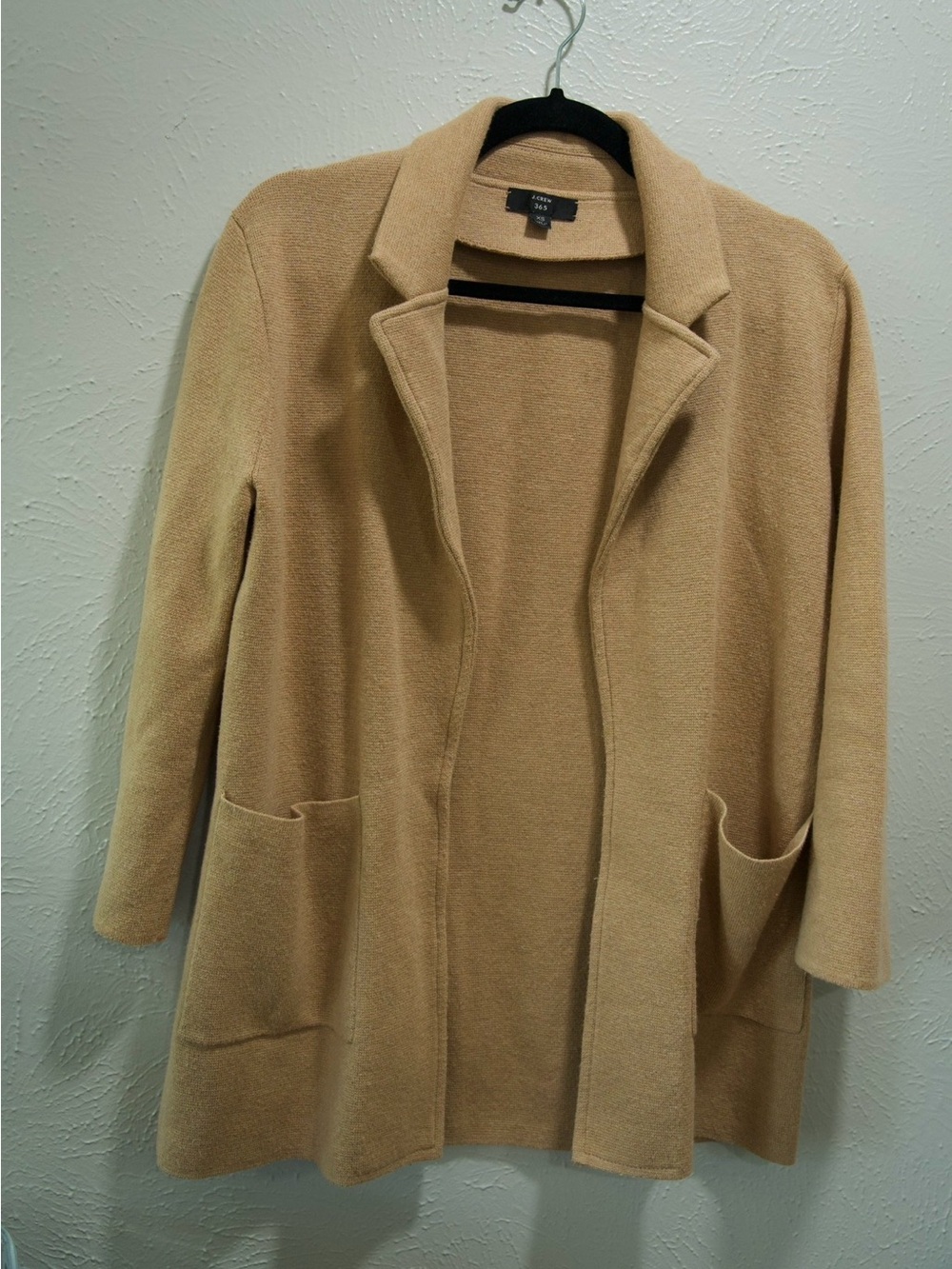 J. Crew Camel Open Front Coatigan